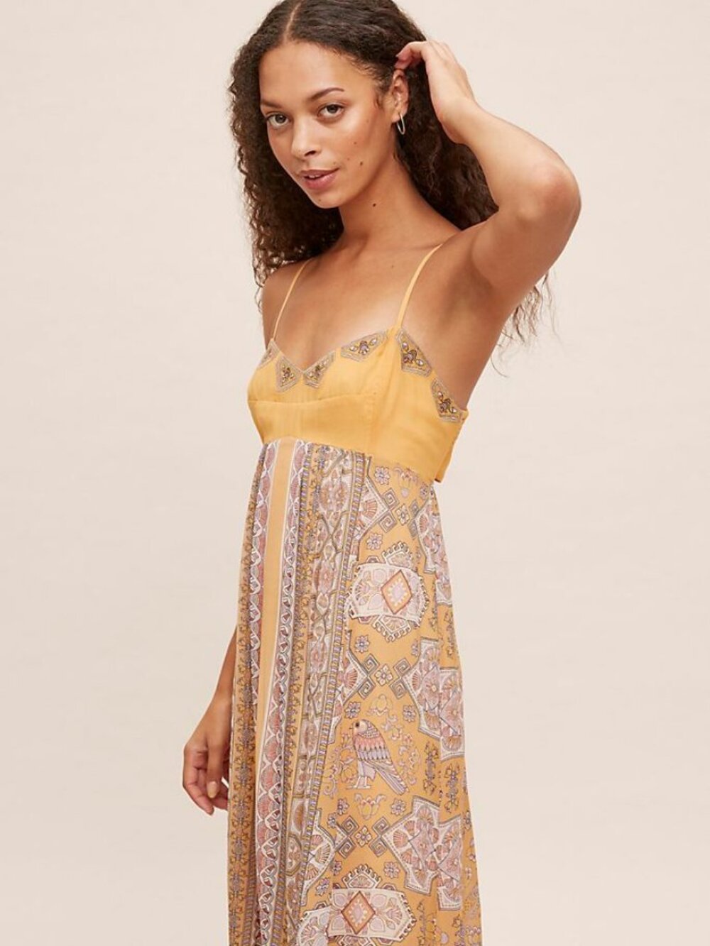 ANTHROPOLOGIE Calida Boho Maxi Dress, Women's Size 8 Petite